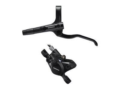 Shimano BR-MT200 / BL-MT200 bled brake lever/post mount calliper, black, rear left 