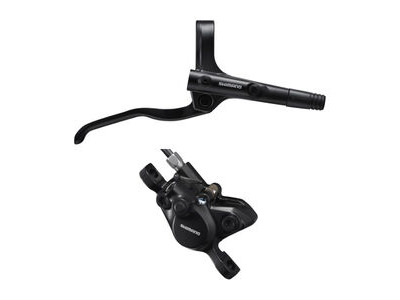 Shimano BR-MT200 / BL-MT200 bled brake lever/post mount calliper, black, front right 