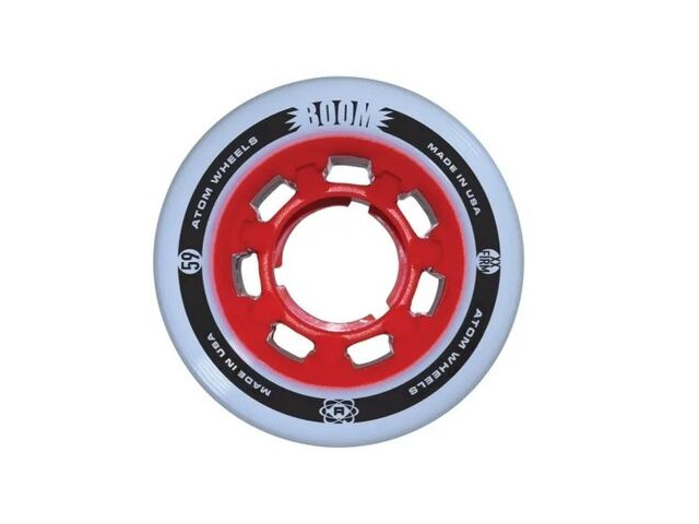 Atom Boom Wheels, XX Firm, White Red click to zoom image