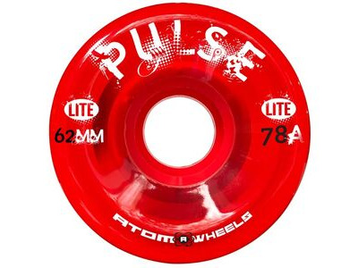 Atom Pulse Lite Outdoor Wheels  Clear Red  click to zoom image