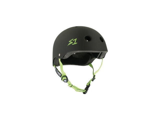 S1 Lifer Black Matt  inc Green Straps click to zoom image