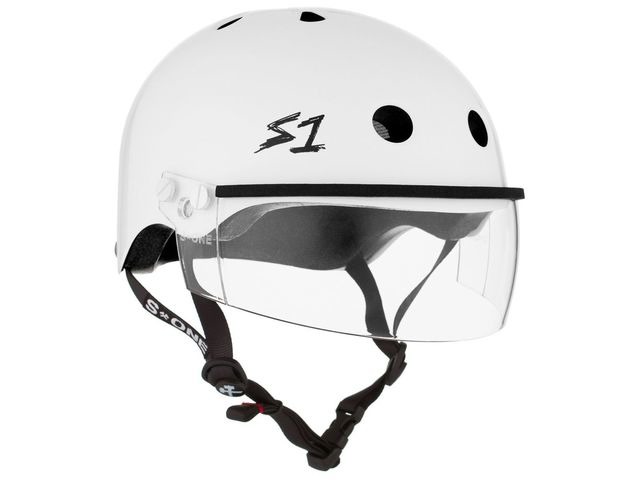 S1 Lifer Helmet inc Visor White Gloss click to zoom image