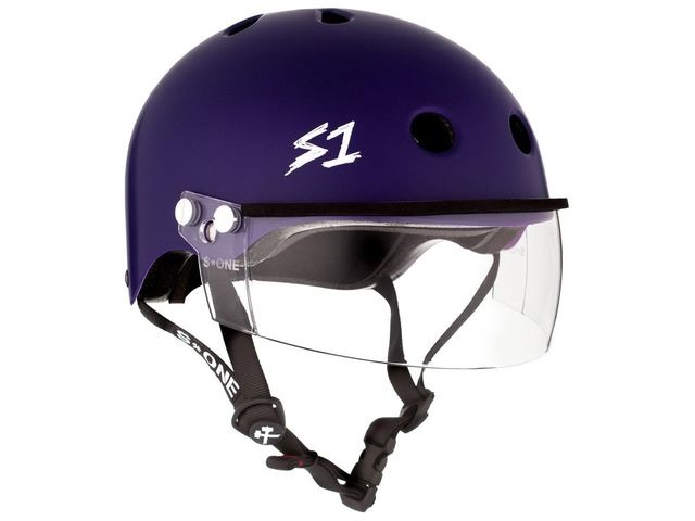 S1 Lifer Helmet inc Visor Matt Purple click to zoom image