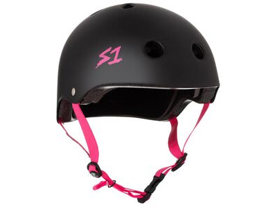 S1 Lifer Helmet Black Matt inc Pink Strap
