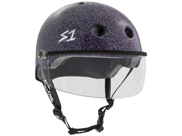 S1 Lifer Helmet inc Visor - Purple Glitter click to zoom image