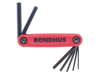 Bondhus Ball Hex Gorilla Grip Fold-Up, 7pc 1.27-6mm Hex Keys 