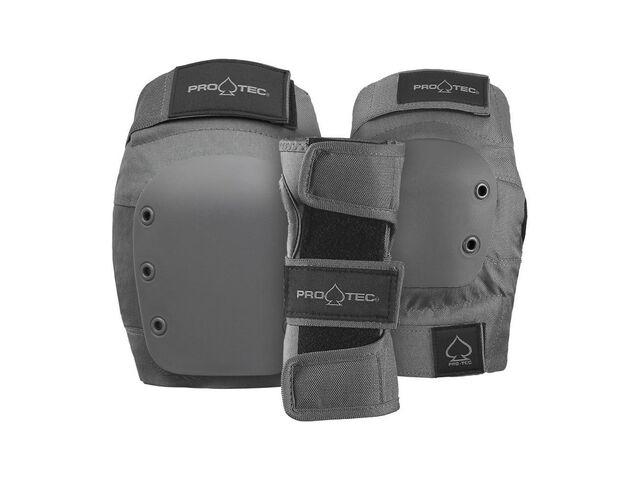 Pro-Tec Street 3 Pack Pads Set Grey Youth click to zoom image