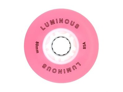 Luminous Wheels Inline LED Wheels 80mm (4 Pk) 80mm Pink/White  click to zoom image