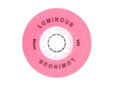 Luminous Wheels Inline LED Wheels 80mm (4 Pk) 80mm Pink/White  click to zoom image