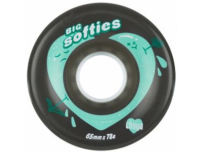 Chaya Big Sofites Outdoor Wheels 65mm x 37mm, Clear Black 78a  click to zoom image