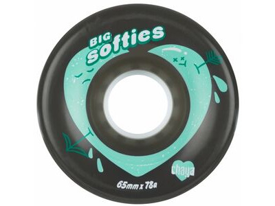 Chaya Big Sofites Outdoor Wheels 65mm x 37mm, Black 78a  click to zoom image