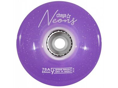 Chaya LED Light Up Wheels, Neon Purple 