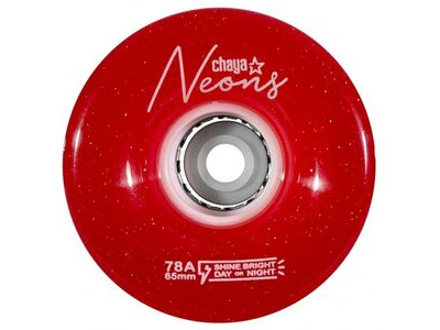 Chaya LED Light Up Wheels, Neon Red