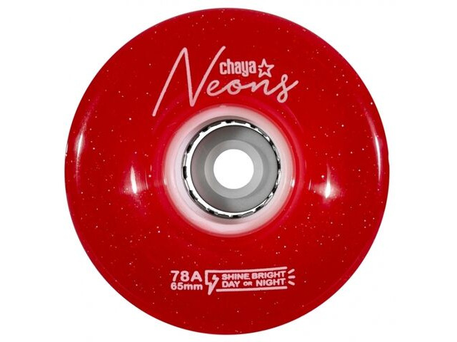 Chaya LED Light Up Wheels, Neon Red click to zoom image