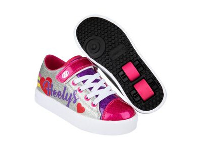 Heelys Snazzy X2 Silver/Rainbow/Heart