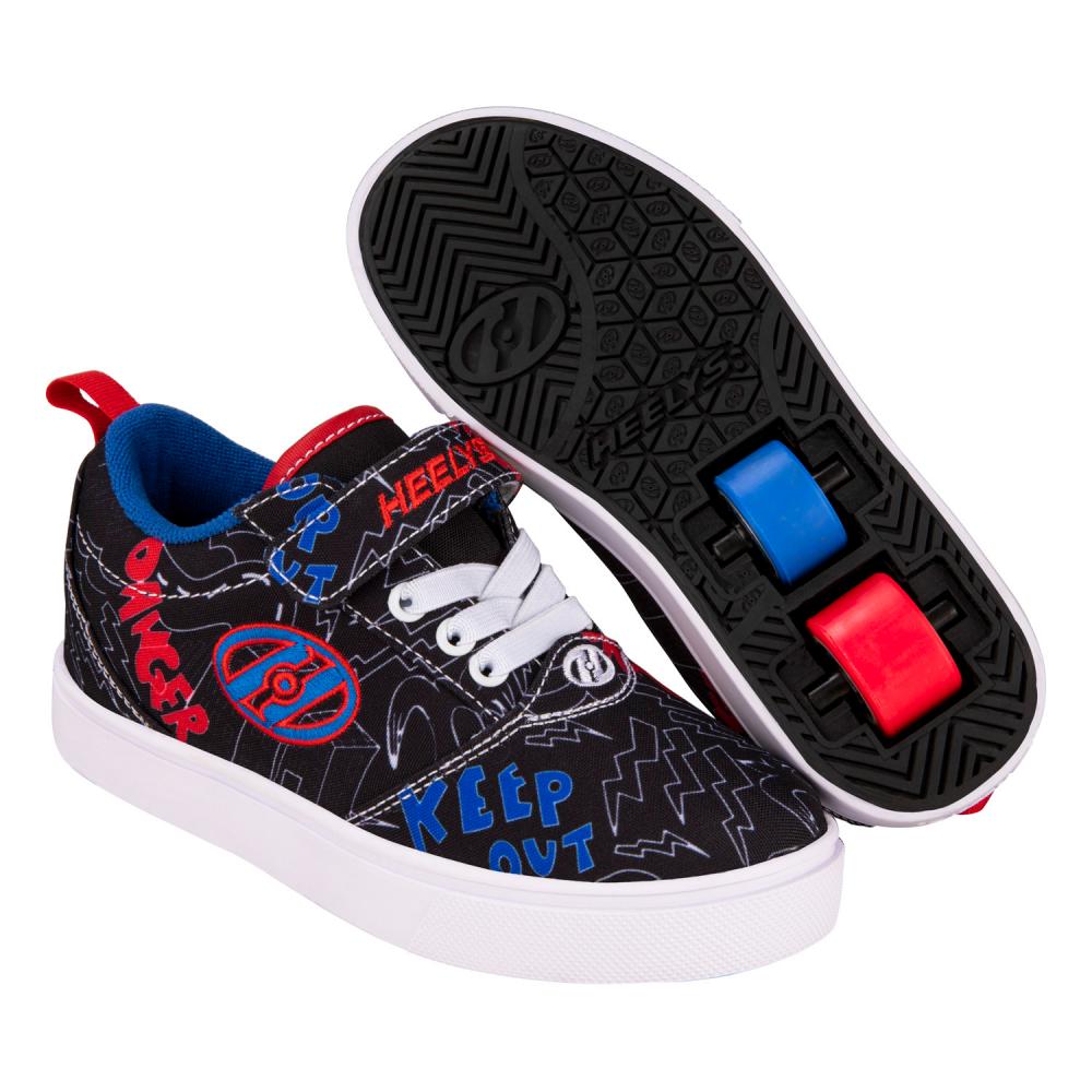 Chaussures Heelys Pro 20 Mixte Enfant - Chaussures à Roulettes Au Talon - Taille 20 - Design Squelette, Roues ABEC 5