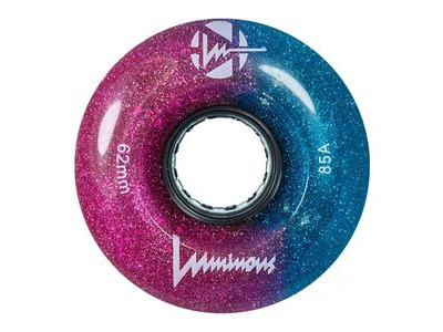 Luminous Wheels Light Up Quad Wheels (4 Pack) 62mm Galaxy 85a  click to zoom image