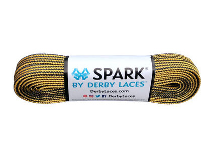 Derby Laces Spark Laces 72" Gold & Black 72"  click to zoom image