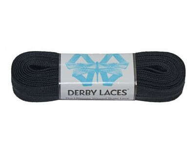 Derby Laces Waxed Roller Derby Laces 108" 108" Solid Black  click to zoom image