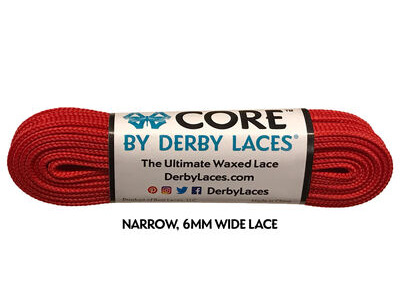 Derby Laces CORE 6mm Wide Laces 120" 120" Red  click to zoom image