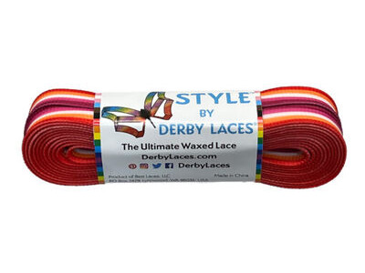 Derby Laces Style Laces 10mm Laces 96" 96" Lesbian Stripe  click to zoom image