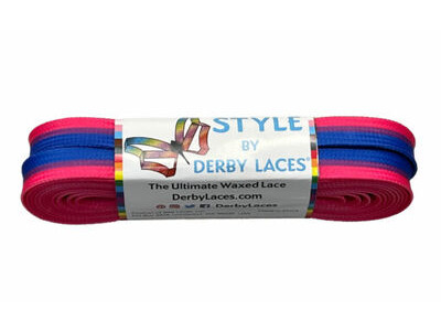 Derby Laces Style Laces 10mm Laces 96" 96" Bi Stripe  click to zoom image