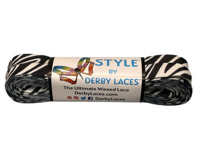 Derby Laces Style Laces 10mm Laces 72" 72" Zebra  click to zoom image