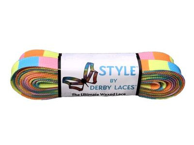 Derby Laces Style Laces 10mm Laces 72" 72" Summer Beach Block  click to zoom image