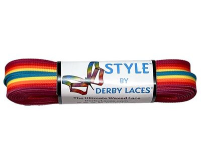 Derby Laces Style Laces 10mm Laces 108" 108" Rainforest Stripe  click to zoom image