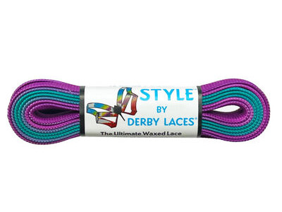 Derby Laces Style Laces 10mm Laces 108" 108" Ombre Purple Teal  click to zoom image