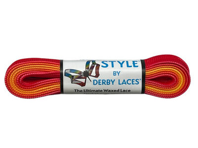 Derby Laces Style Laces 10mm Laces 108" 108" Ombre Red Yellow  click to zoom image