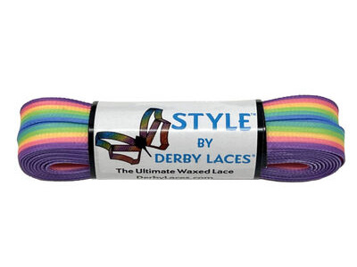 Derby Laces Style Laces 10mm Laces 108" 108" Pastel Rainbow  click to zoom image