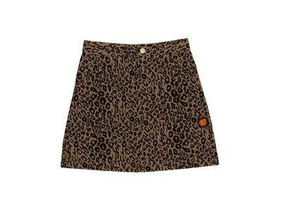 Santa Cruz Bail Skate Skirt 6 WOMEN Leopard  click to zoom image