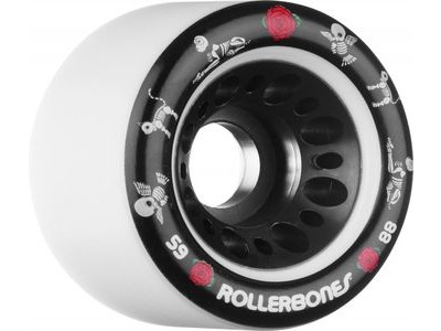 Rollerbones Pet Day of the Dead Wheels White  click to zoom image