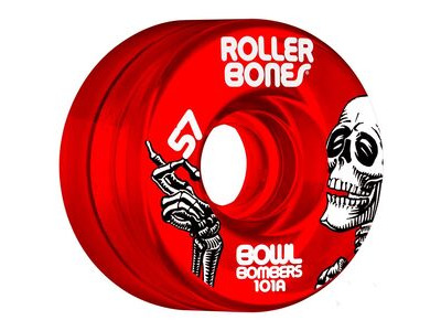 Rollerbones Bowl Bomber Wheels 57mm Clear Red 101a  click to zoom image