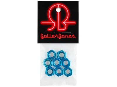 Rollerbones 8mm Axle Nuts 8mm Turquoise click to zoom image