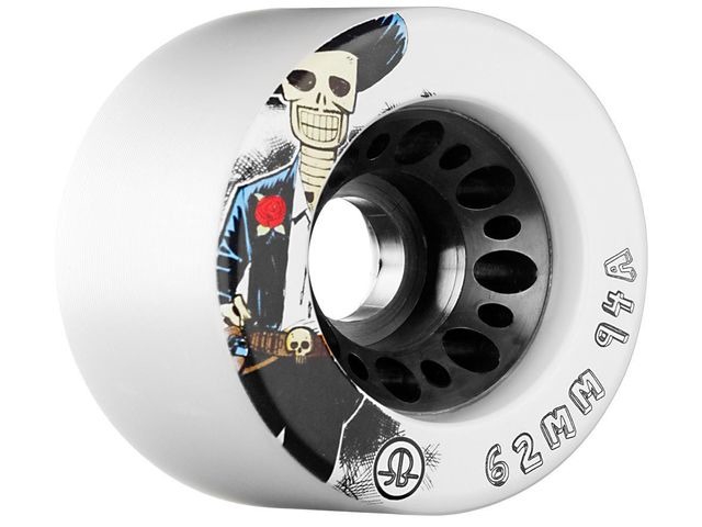 Rollerbones Day of Dead Wheels White click to zoom image