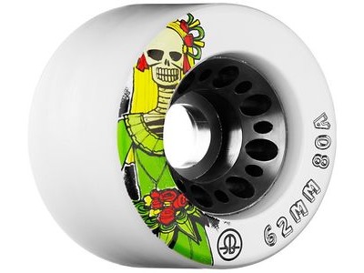 Rollerbones Day of Dead Wheels White  click to zoom image