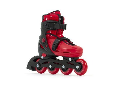 SFR Plasma Adjustable Inline Skates UK11 - UK1 Black/Red  click to zoom image